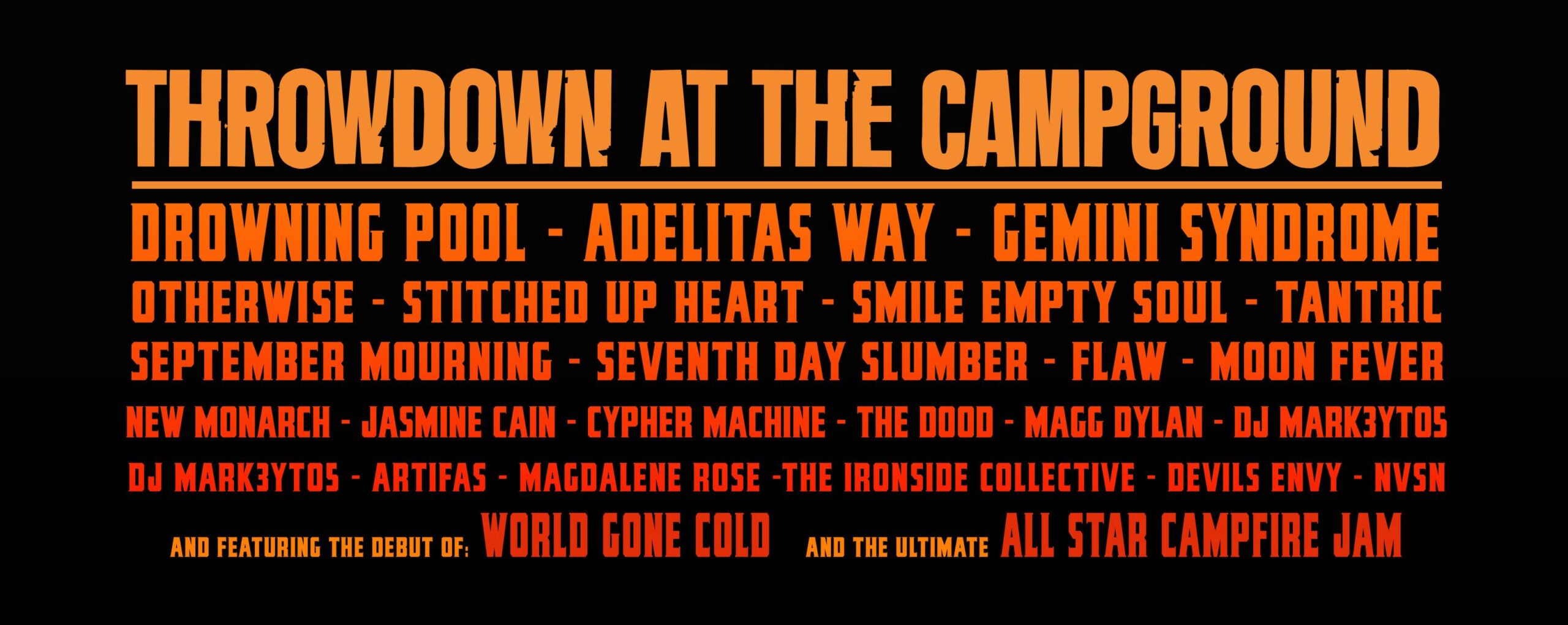 Throwdown at the Campground flyer