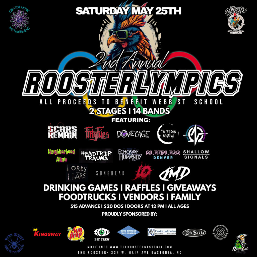 OMG promotions is pleased to be asked to cover to the 2nd Annual Roosterlympics at The Rooster in Gastonia NC